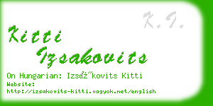 kitti izsakovits business card